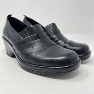Dansko Black Leather Mules